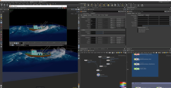 Houdini暴风雨船只特效制作训练视频教程(图2)