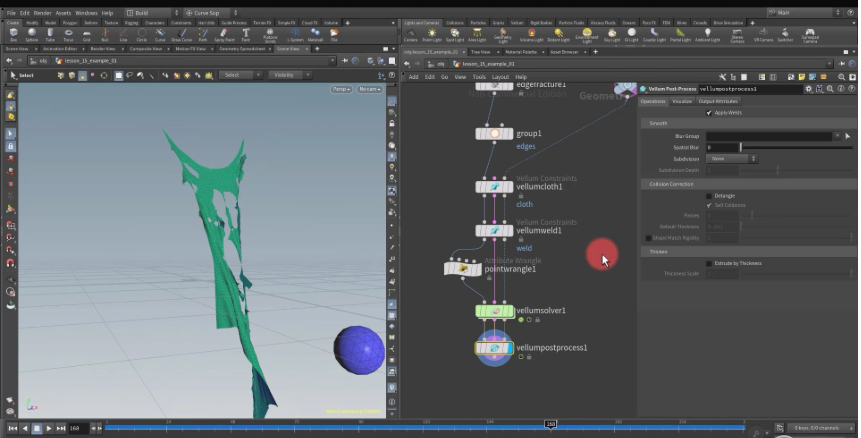 Houdini中Vellum布料模拟技术训练视频教程第二季 (图4)