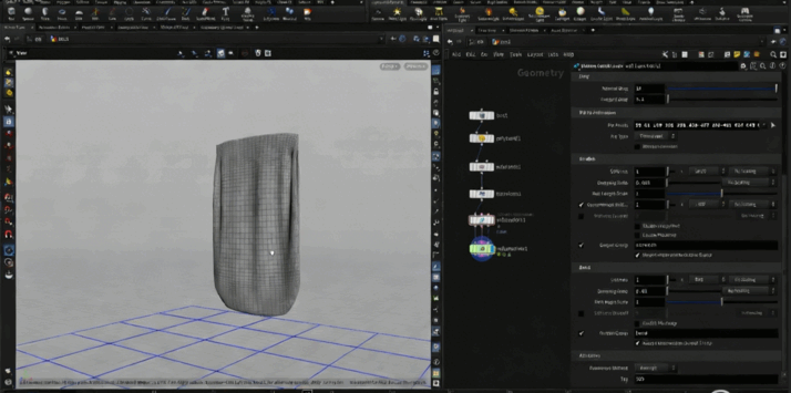 Houdini沙袋下坠撕裂特效实例制作视频教程(图3)