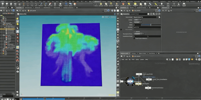 Houdini中PyroFluid从爆炸到流体特效制作视频教程(图5)