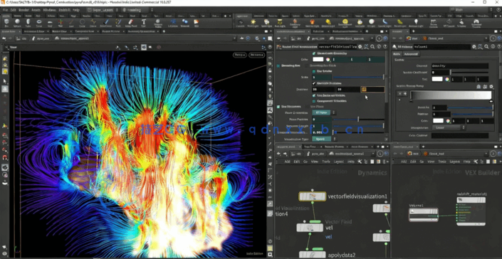 Houdini中Pyro燃烧火焰实例制作训练视频教程(图3)