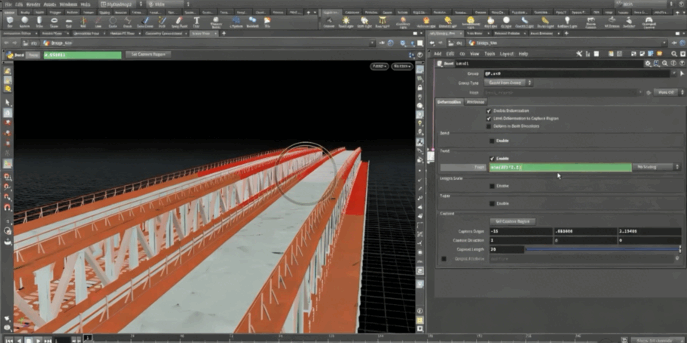 Houdini桥梁坍塌视效完整制作工作流程视频教程(图5)