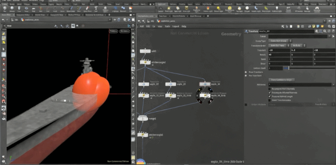 Houdini战舰爆炸特效制作工作流程视频教程 (图3)