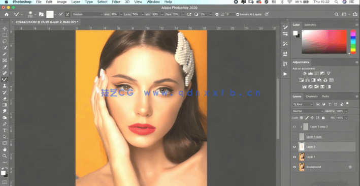 PS创建高端人像面容美颜修饰处理工作流程视频教程(图4)