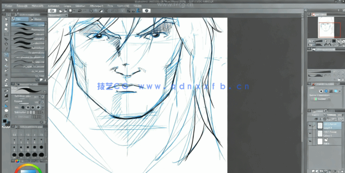 PS角色草图到上色过程详细实例训练视频教程(图1)