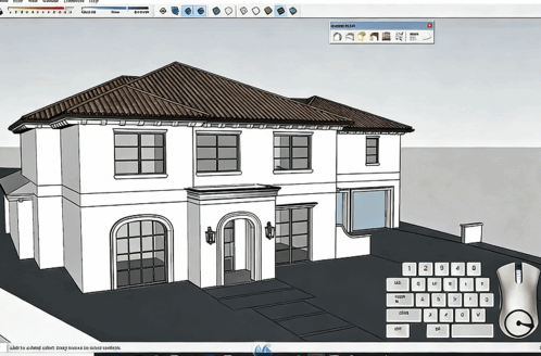 Sketchup西班牙现代风格住宅从2D到3D设计视频教程(图2)