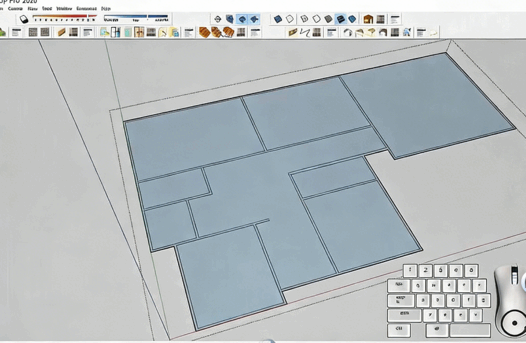 Sketchup西班牙现代风格住宅从2D到3D设计视频教程(图3)