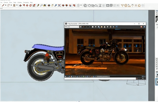 SketchUp与Vray摩托车渲染技术视频教程(图2)