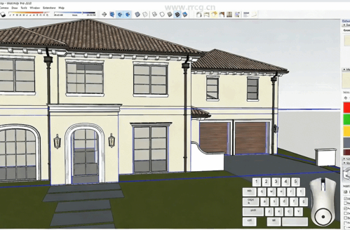 SketchUp西班牙现代风格房屋建筑建模设计视频教程(图5)