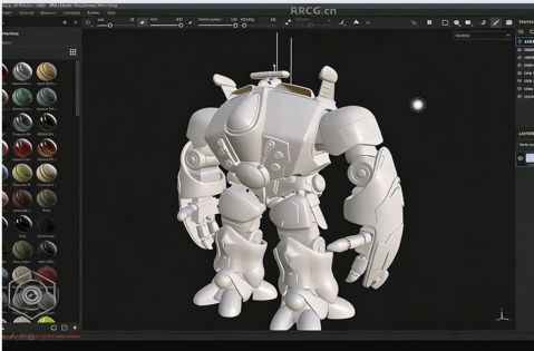 【中英双语】Substance Painter机甲机器人材质与破损绘制流程视频教程(图3)