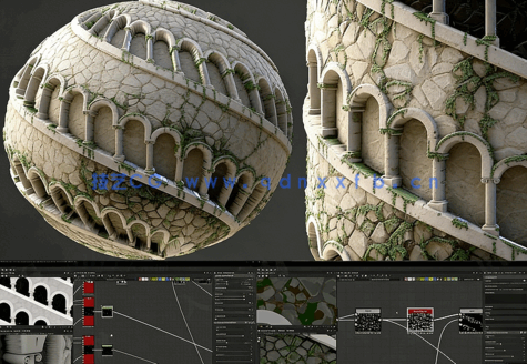 Substance 3D Designer拱形墙壁材质制作视频教程(图5)