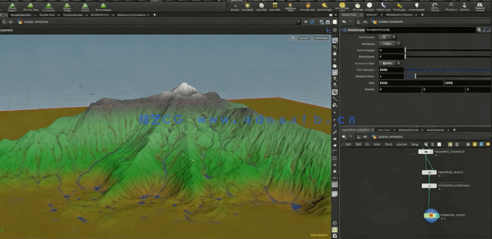 Houdini与Redshift火山海洋大型场景实例制作视频教程(图3)
