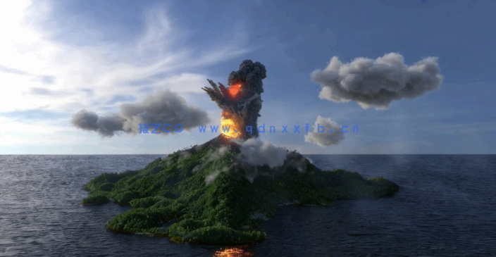 Houdini与Redshift火山海洋大型场景实例制作视频教程(图2)