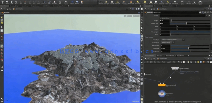 Houdini与Redshift火山海洋大型场景实例制作视频教程(图4)