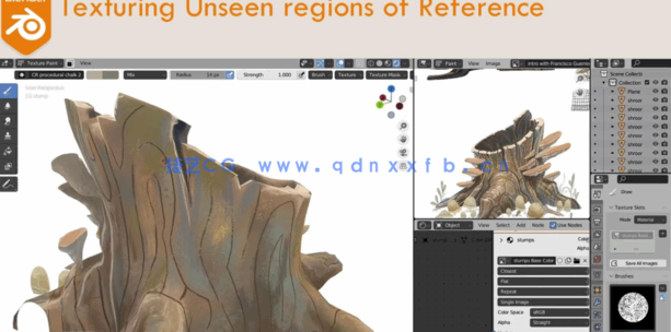 Blender三维绘画2转3数字纹理绘画视频教程(图4)