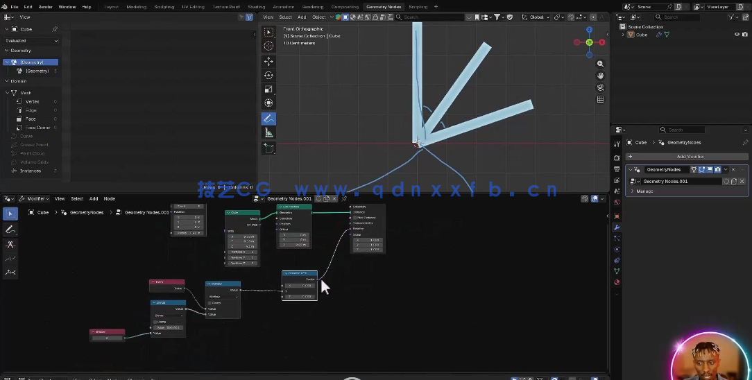 Blender参数化建模：用几何节点打造螺旋桨系统视频教程(图2)
