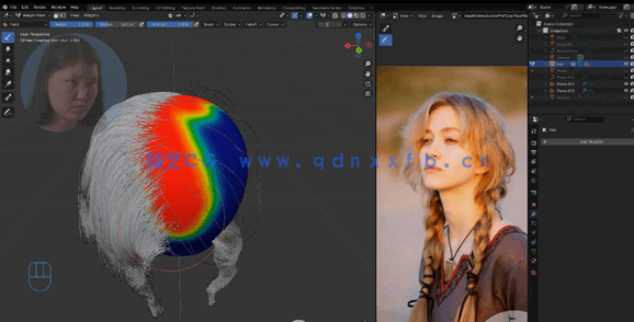Blender高精度逼真毛发系统实例制作训练视频教程(图5)