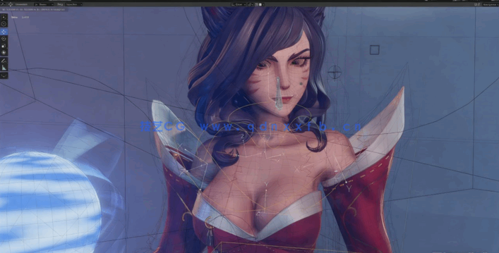 Blender阿狸Ahri《英雄联盟》游戏角色完整制作流程视频教程(图3)