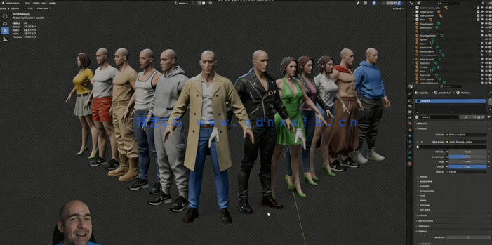 Blender游戏角色服装褶皱雕刻制作视频教程(图4)