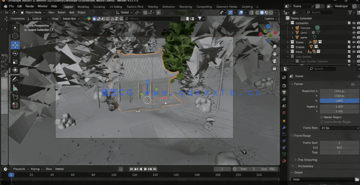 Blender逼真3D森林场景实例制作视频教程(图3)