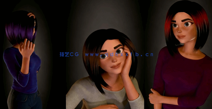 Blender卡通女孩角色雕刻建模全流程制作视频教程(图2)