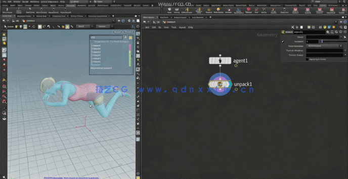 Houdin角色游泳模拟视觉特效视频教程 (图3)