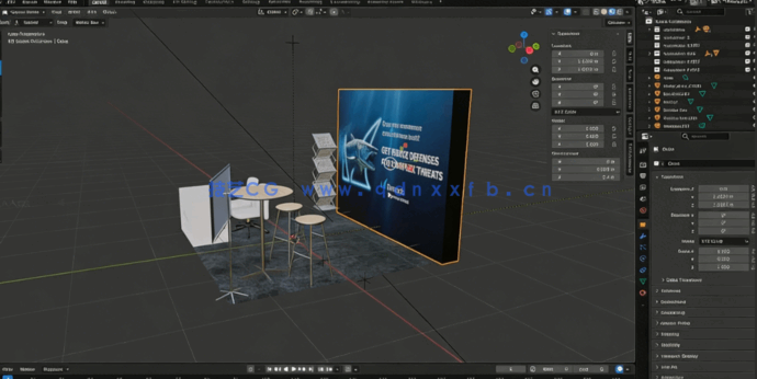 Blender商业展览与活动舞台设计实例制作视频教程(图6)