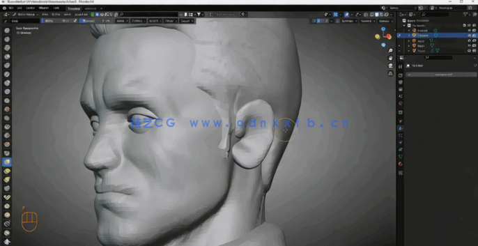 Blender《黑袍纠察队》祖国人角色完整制作流程视频教程(图4)