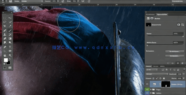 PS创建暗淡寒冷雨谷景观场景战士工作流程视频教程(图1)