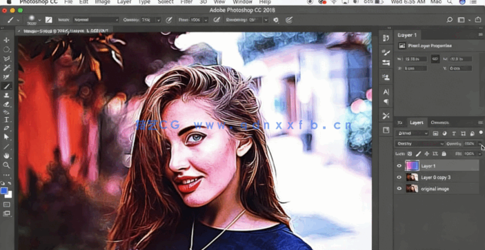 PS人像后期卡通漫画形象绘画效果处理修饰视频教程(图1)