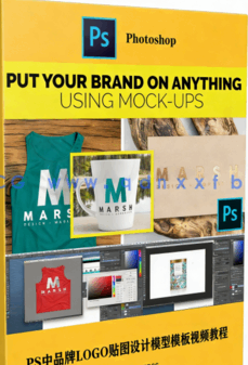 PS中品牌LOGO贴图设计模型模板视频教程(图6)