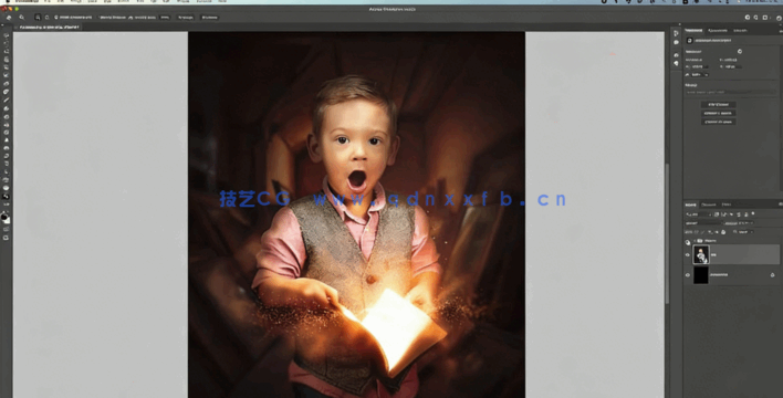 PS初学者创建神奇灯光效果素材合成工作流程视频教程(图4)