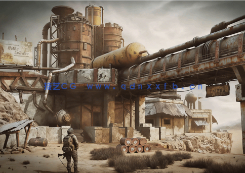 【中文字幕】Substance 3D Painter废土拾荒者大型场景纹理制作视频教程(图3)