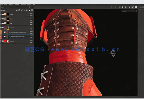 Substance Painter逼真Dior包包战术靴海军纹理制作视频教程(图1)