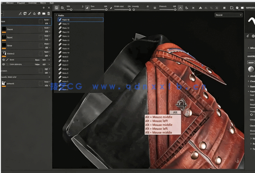Substance Painter逼真Dior包包战术靴海军纹理制作视频教程(图3)