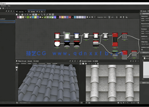 Substance Designer破损屋顶瓦片材质制作视频教程(图3)
