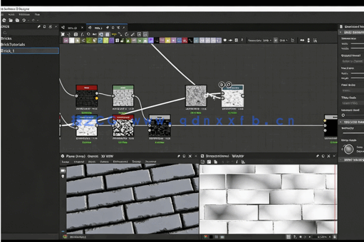 Substance Designer逼真砖墙纹理材质制作视频教程(图1)