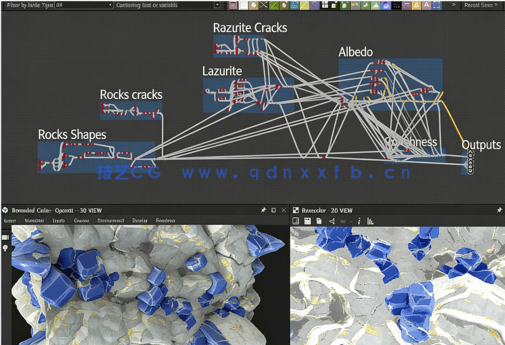 Substance Designer风格化游戏拉祖石材质制作视频教程(图5)