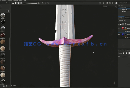 Substance Painter符文之剑游戏资产纹理贴图制作视频教程(图5)