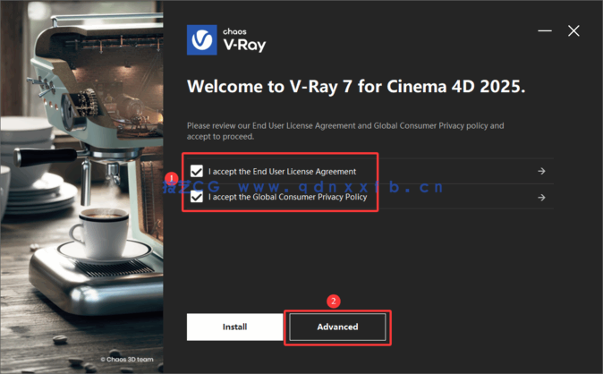 V-Ray 7.10.01 for Cinema 4D  破解版下载与安装教程(图2)