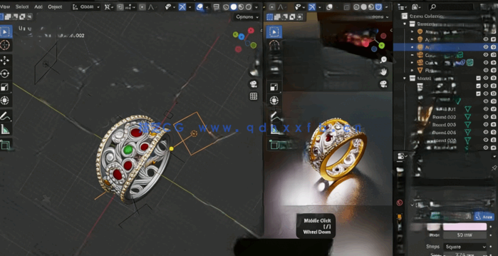 Blender曲线工具珠宝设计技术视频教程(图3)