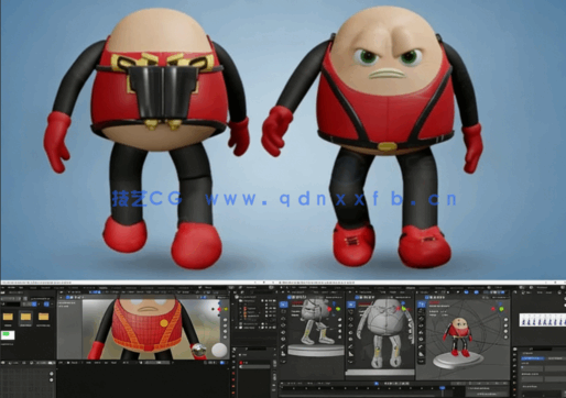 Blender《杀手豆》游戏角色建模雕刻与动画制作全流(图5)