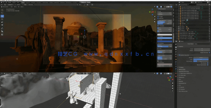 Blender与PS概念艺术场景创作流程综合指南视频教程(图5)
