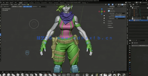 腾讯混元3D+Blender+SP+UE5高效制作3D游戏角色(图2)