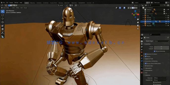 Blender《钢铁巨人》机械角色模型动画完整制作流程视频教程(图2)