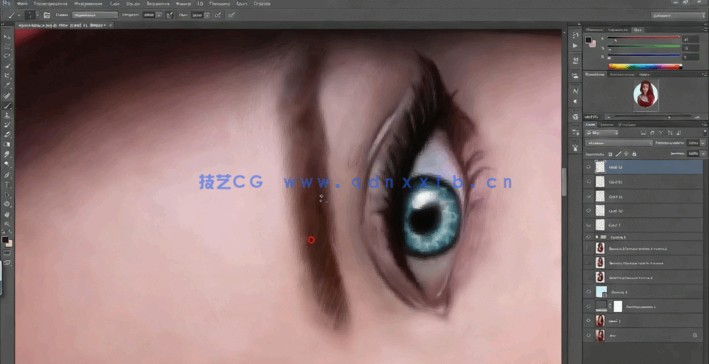 PS人物图像科幻数字绘画绘制效果修饰视频教程(图3)