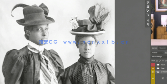 PS老照片磨损褪色修复还原技巧视频教程(图3)