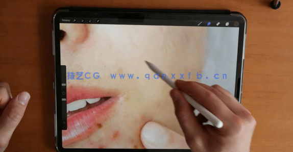 Procreate中使用PS修饰人像皮肤祛痘后期处理视频教程(图2)