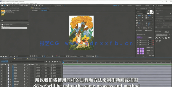 【中文字幕】AE将卡通插图制作成动画技巧视频教程(图1)