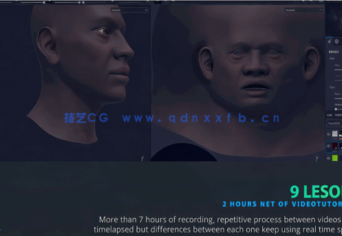 Substance Painter逼真人物角色皮肤纹理制作流程视频教程(图4)